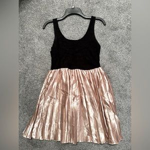 Black and Light Pink/Metallic Rose Dress. Delia’s, size medium